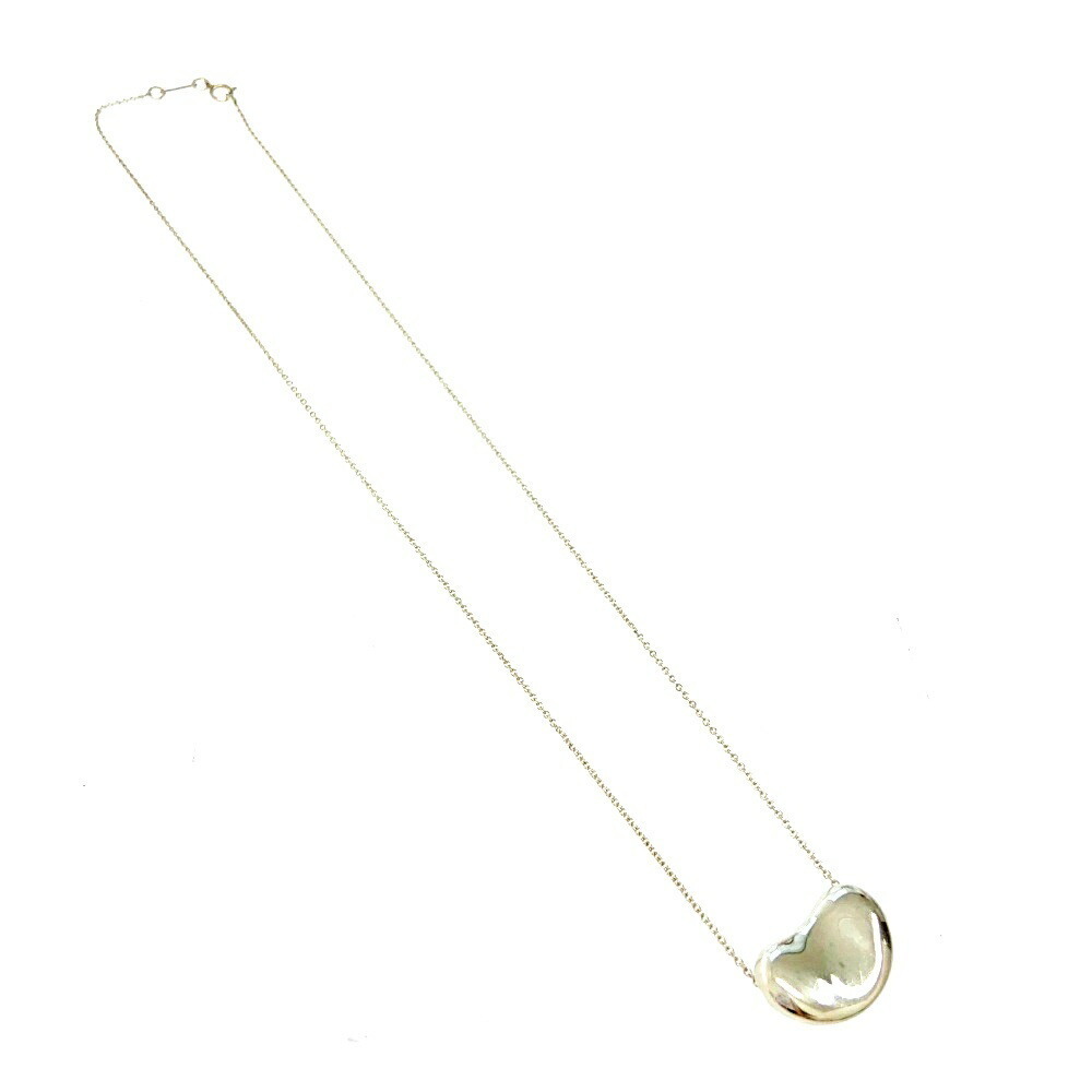 TIFFANY Co Silver Elsa Peretti Bean Necklace